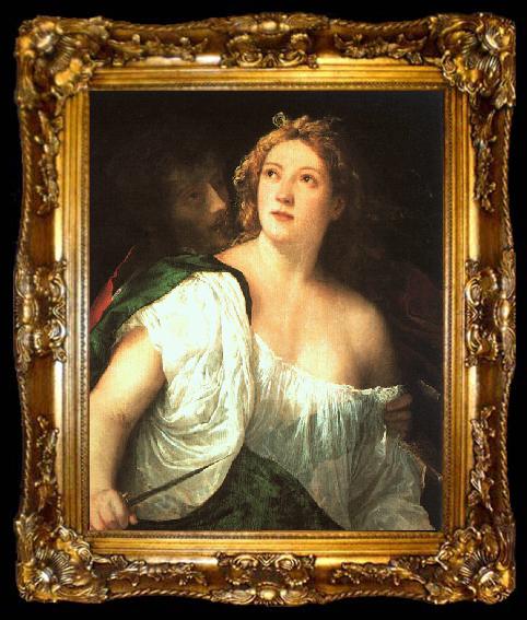 framed   Titian Suicide of Lucretia, ta009-2